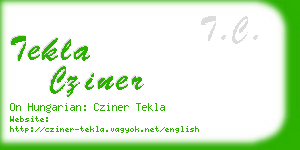 tekla cziner business card